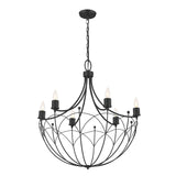 Kichler Topiary 6-Light Black Farmhouse Chandelier