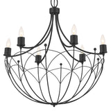 Kichler Topiary 6-Light Black Farmhouse Chandelier