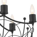 Kichler Topiary 6-Light Black Farmhouse Chandelier