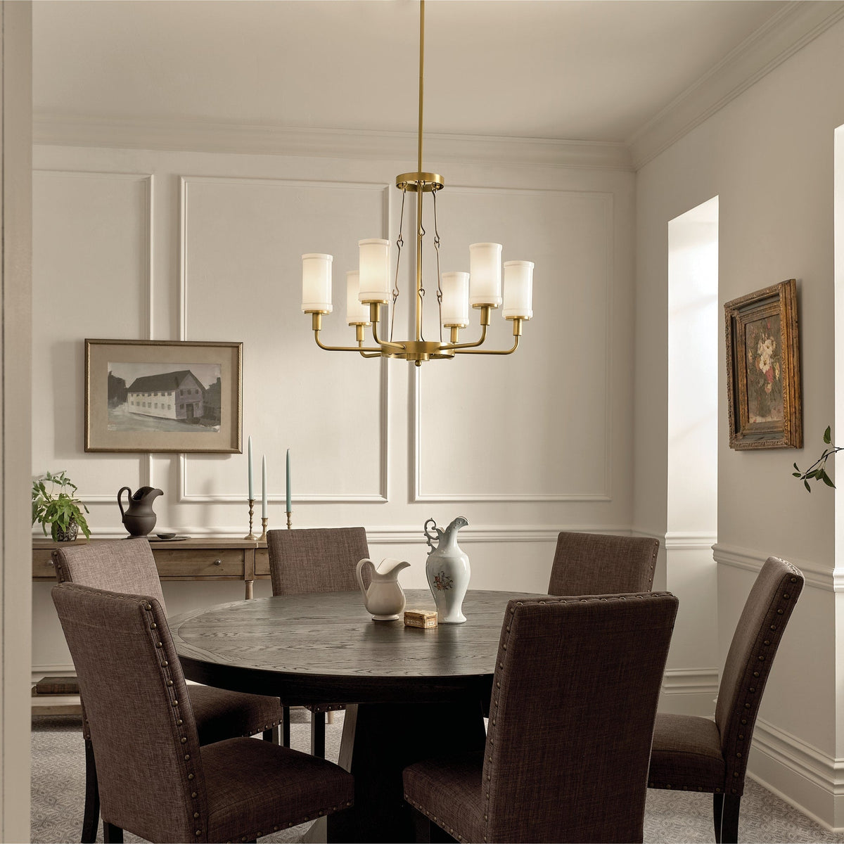 Kichler Vetivene 6-Light Gold French Country/Cottage Chandelier