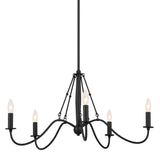 Kichler Freesia 5-Light Black Farmhouse Chandelier