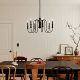 Kichler Karthe 6-Light Black Farmhouse Chandelier