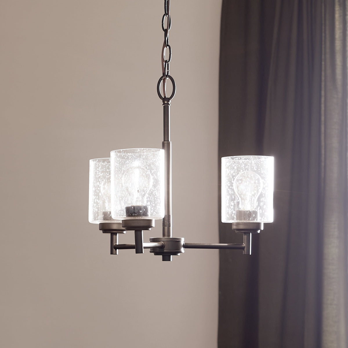Kichler Winslow 3-Light Black Modern/Contemporary Chandelier