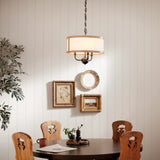 Kichler Heddle 3-Light Gray Farmhouse Chandelier