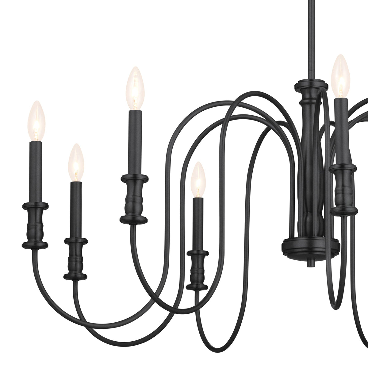 Kichler Karthe 9-Light Black Farmhouse Chandelier
