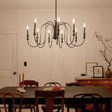 Kichler Karthe 9-Light Black Farmhouse Chandelier