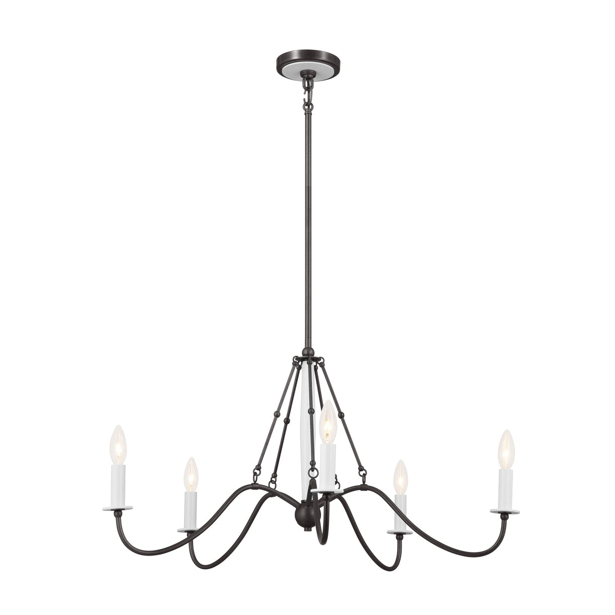 Kichler Freesia 5-Light Gray Farmhouse Chandelier