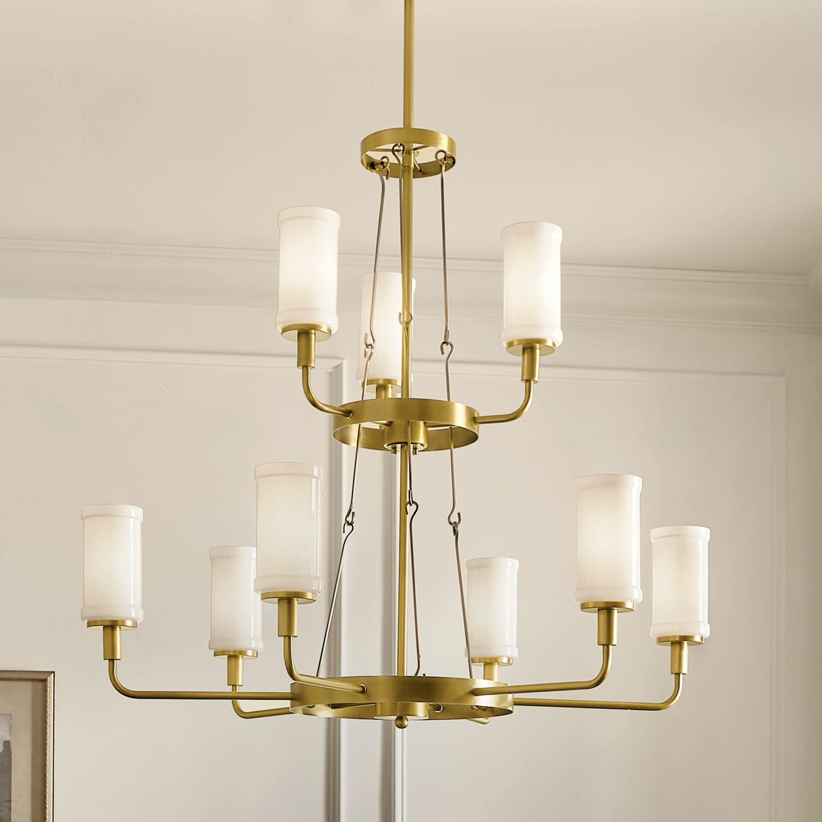 Kichler Vetivene 9-Light Gold French Country/Cottage Chandelier