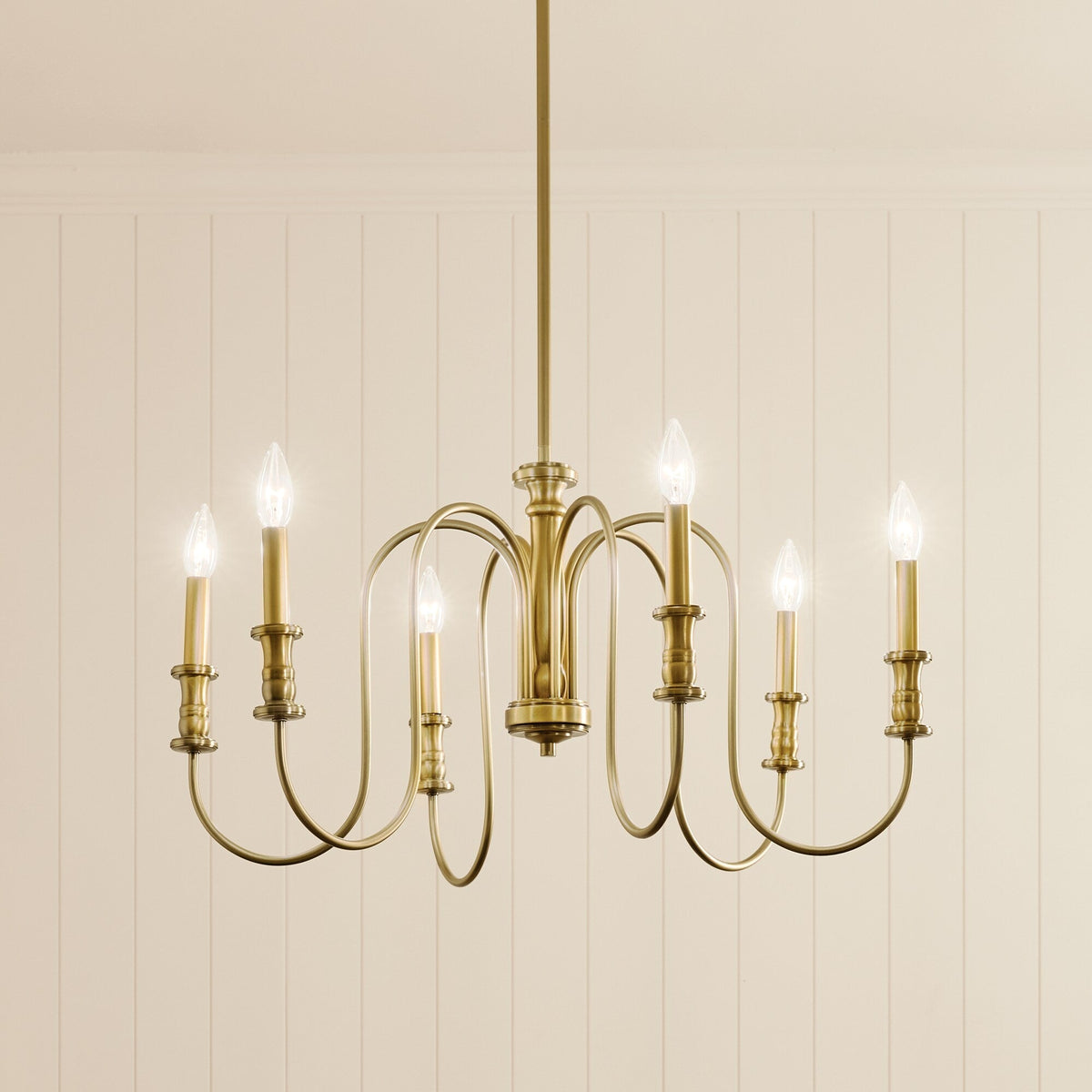 Kichler Karthe 6-Light Gold French Country/Cottage Chandelier