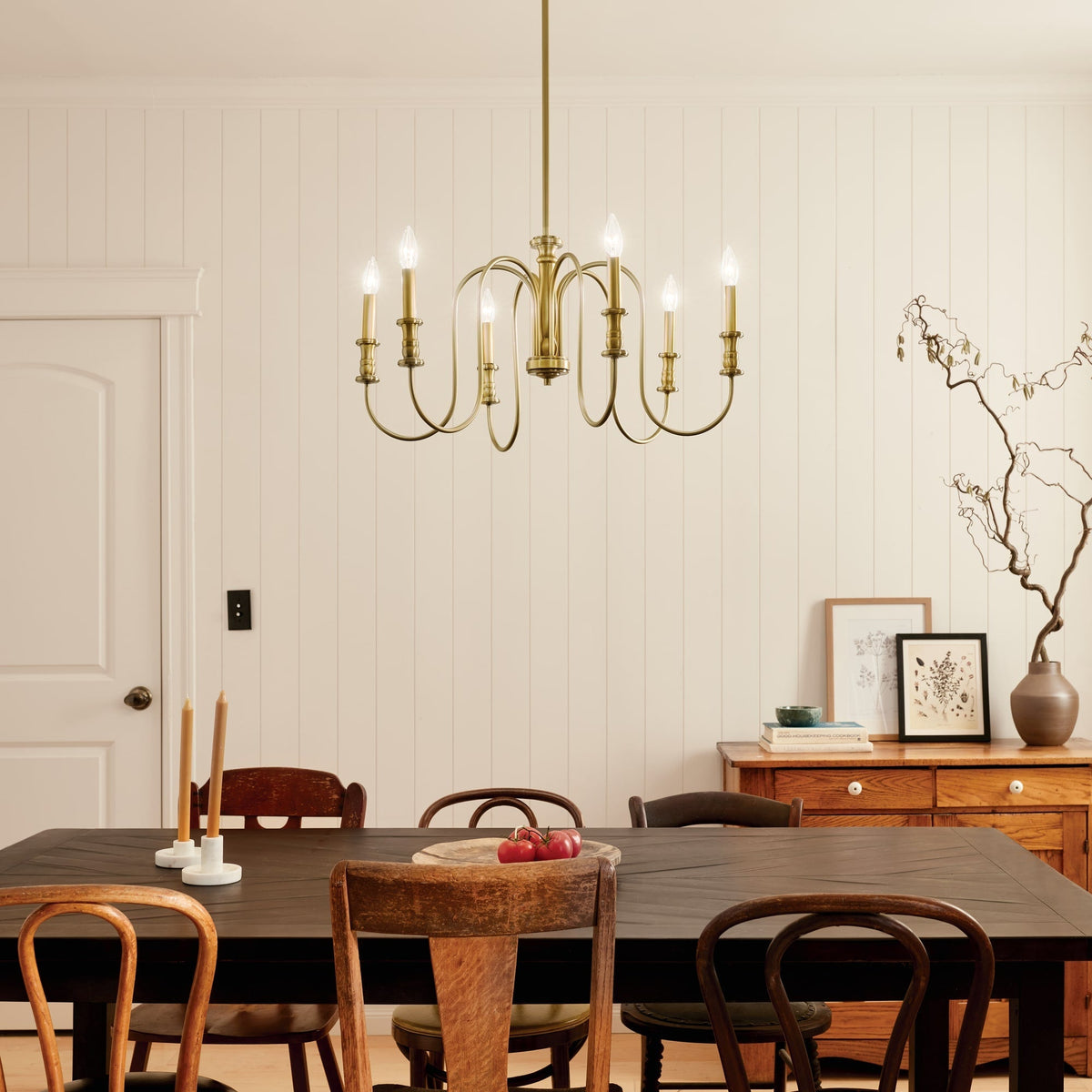 Kichler Karthe 6-Light Gold French Country/Cottage Chandelier