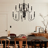 Kichler Karthe 12-Light Black Farmhouse Chandelier