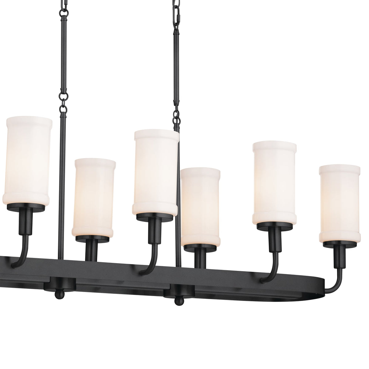 Kichler Vetivene 8-Light Black Farmhouse Chandelier