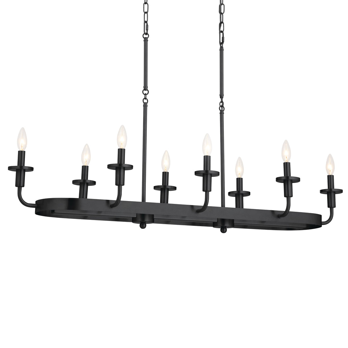 Kichler Vetivene 8-Light Black Farmhouse Chandelier