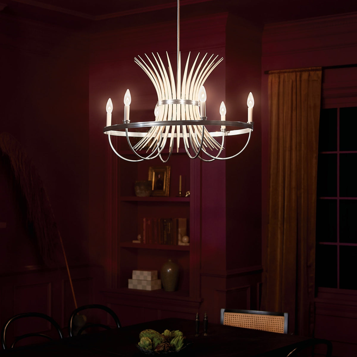 Kichler Baile 6-Light Brushed Nickel Farmhouse Chandelier