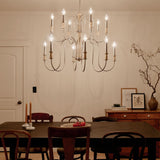 Kichler Karthe 12-Light Brushed Nickel Farmhouse Chandelier