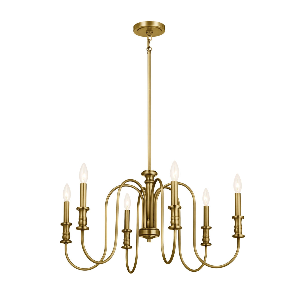 Kichler Karthe 6-Light Gold French Country/Cottage Chandelier