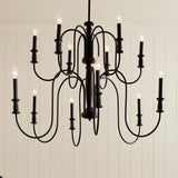 Kichler Karthe 12-Light Black Farmhouse Chandelier