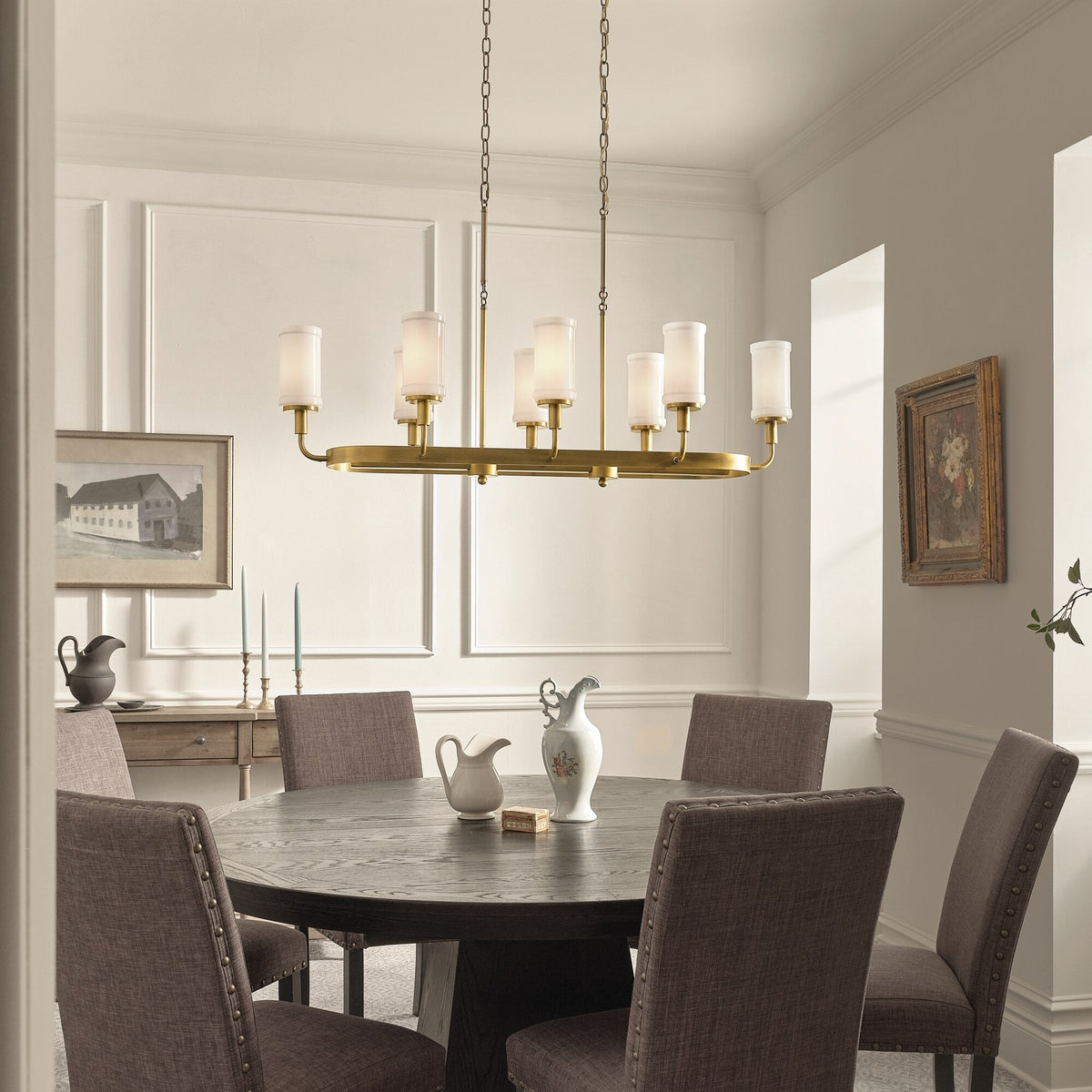 Kichler Vetivene 8-Light Gold French Country/Cottage Chandelier