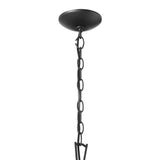 Kichler Dame 4-Light Textured Black Farmhouse Clear Glass Lantern Large Hanging Pendant Light