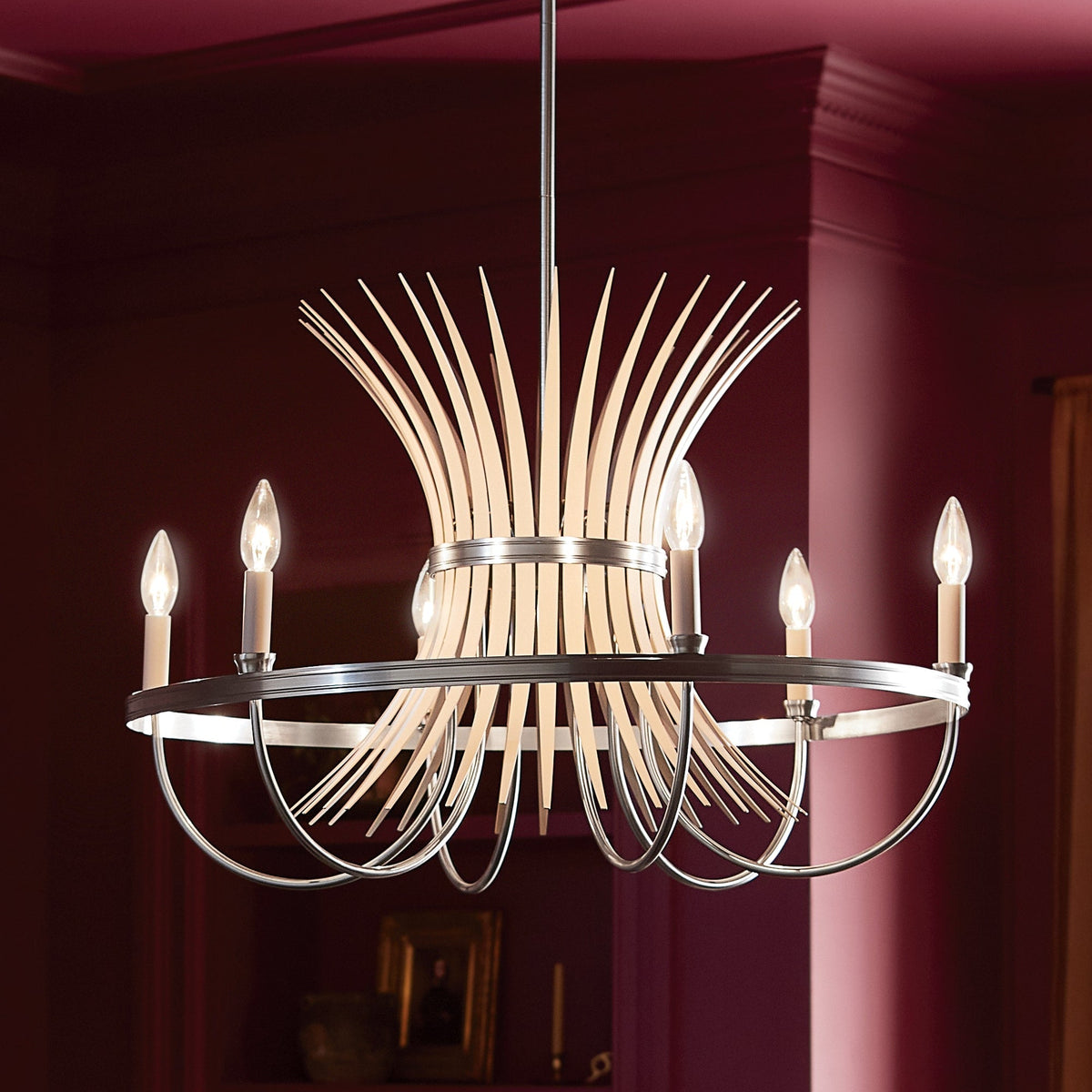 Kichler Baile 6-Light Brushed Nickel Farmhouse Chandelier