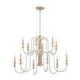 Kichler Karthe 12-Light Brushed Nickel Farmhouse Chandelier