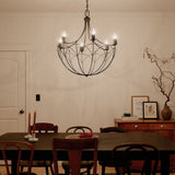 Kichler Topiary 6-Light Black Farmhouse Chandelier