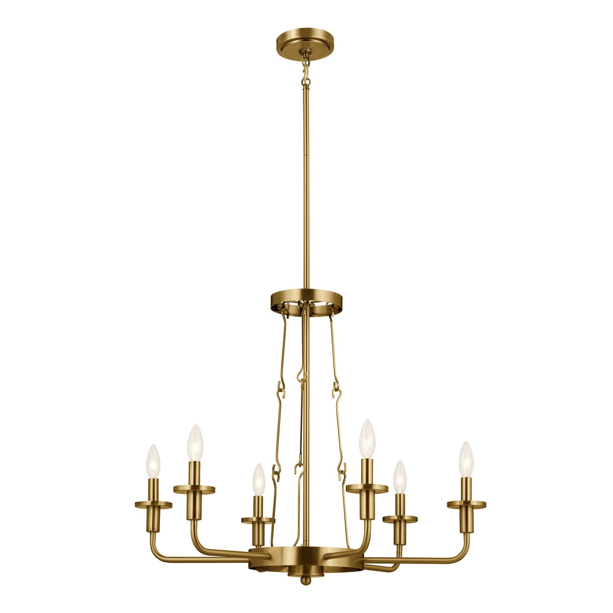 Kichler Vetivene 6-Light Gold French Country/Cottage Chandelier