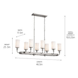 Kichler Vetivene 8-Light Pewter Farmhouse Chandelier