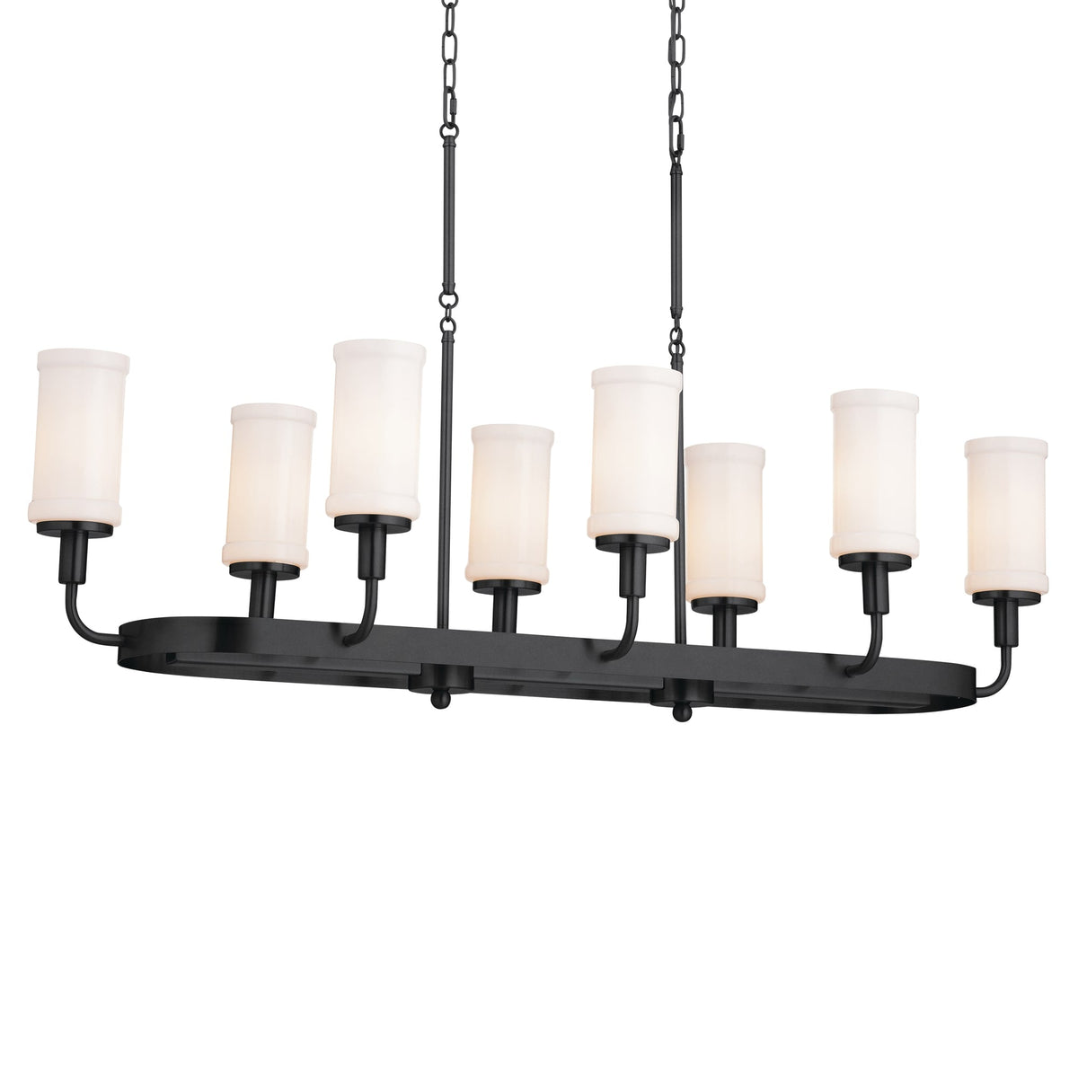 Kichler Vetivene 8-Light Black Farmhouse Chandelier
