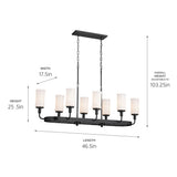 Kichler Vetivene 8-Light Black Farmhouse Chandelier