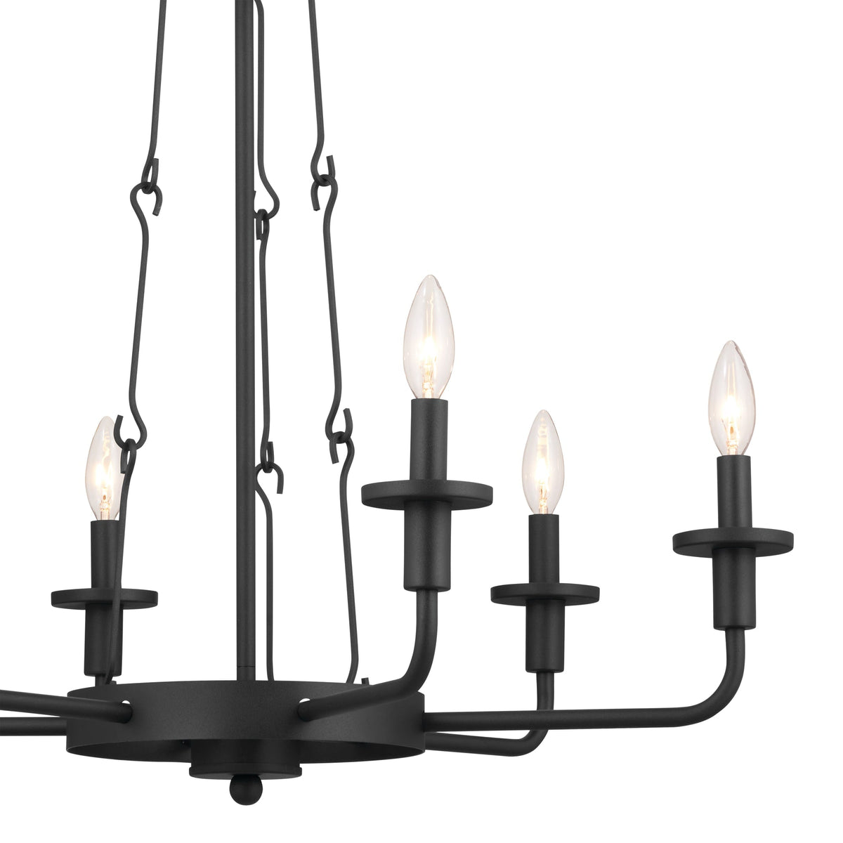 Kichler Vetivene 6-Light Black Farmhouse Chandelier