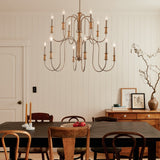 Kichler Karthe 12-Light Brushed Nickel Farmhouse Chandelier