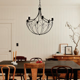 Kichler Topiary 6-Light Black Farmhouse Chandelier