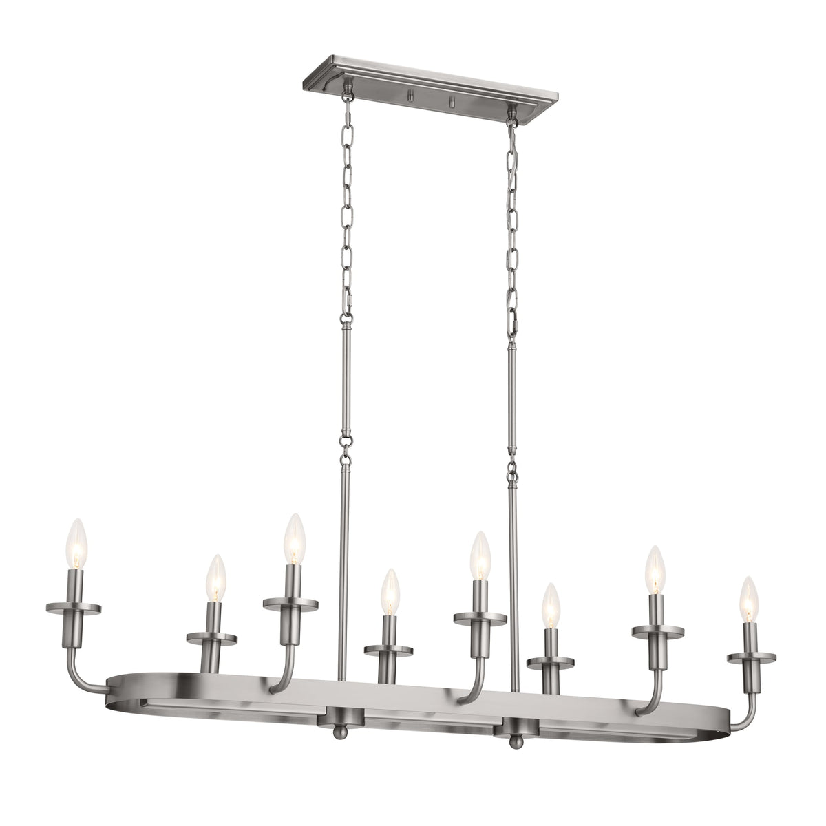 Kichler Vetivene 8-Light Pewter Farmhouse Chandelier