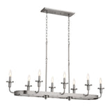 Kichler Vetivene 8-Light Pewter Farmhouse Chandelier