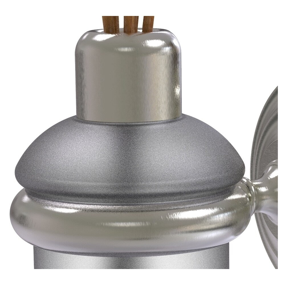 Allied Brass Que New Satin Nickel Brass Wall-Mounted Reed Diffuser Holder Set