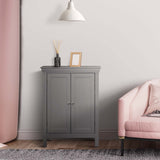 Teamson Home Stratford 26-in x 34.5-in x 13-in Gray Freestanding Linen Cabinet
