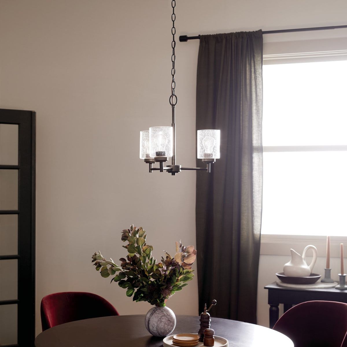 Kichler Winslow 3-Light Black Modern/Contemporary Chandelier