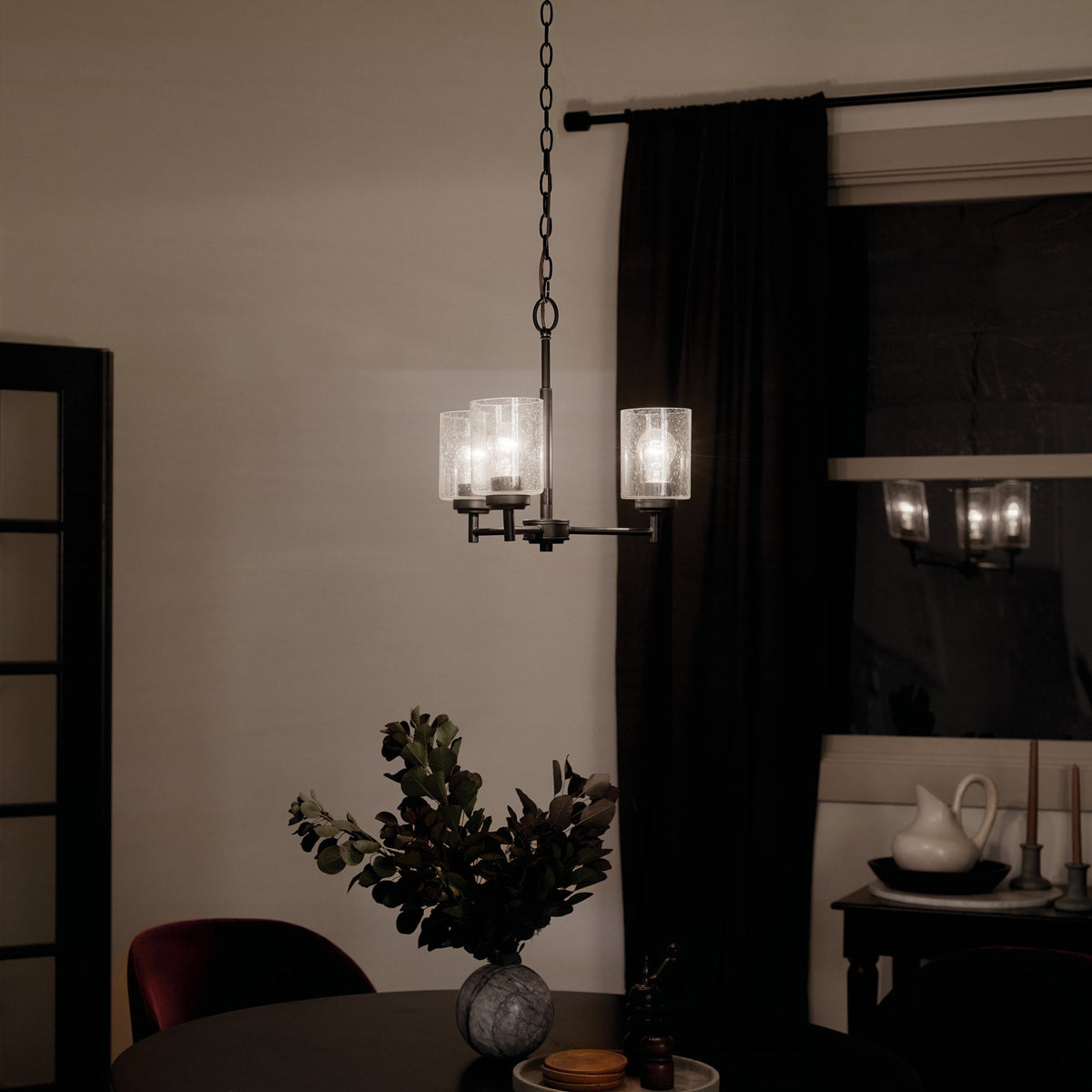 Kichler Winslow 3-Light Black Modern/Contemporary Chandelier