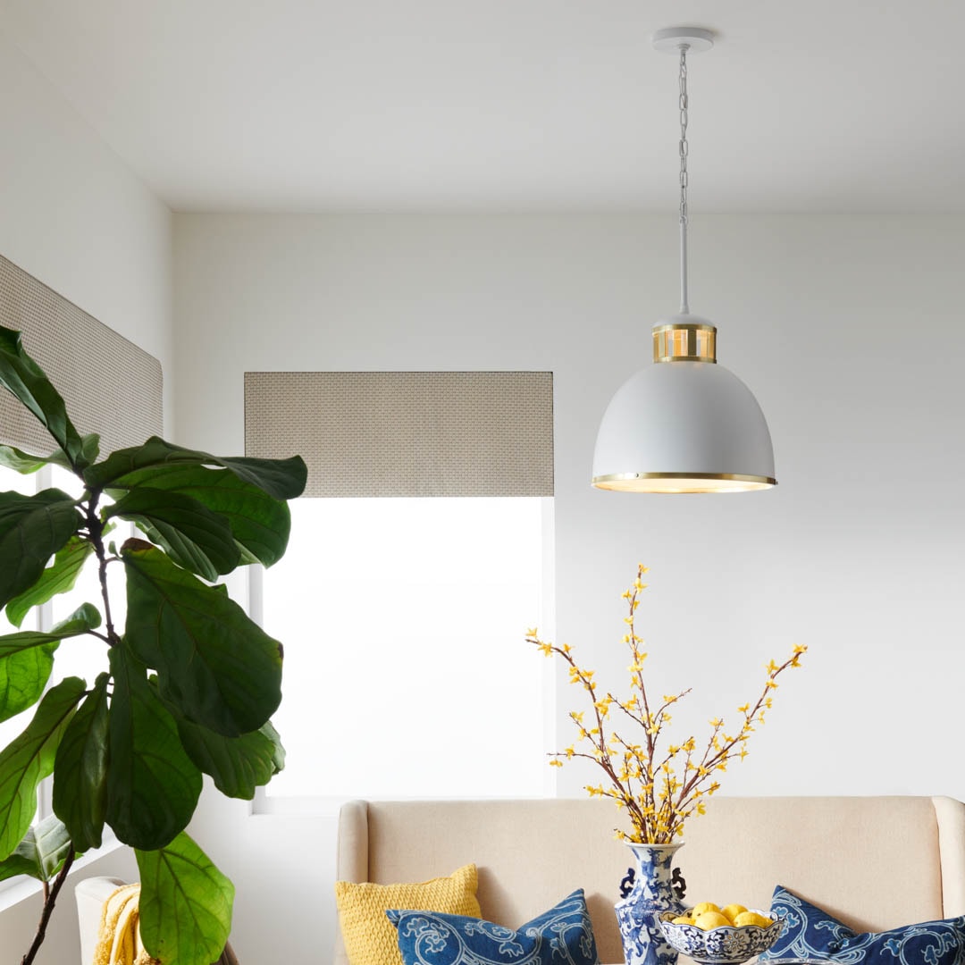 Kichler Sansara 3-Light Champagne Gold Coastal Dome Medium Hanging Pendant Light