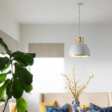 Kichler Sansara 3-Light Champagne Gold Coastal Dome Medium Hanging Pendant Light