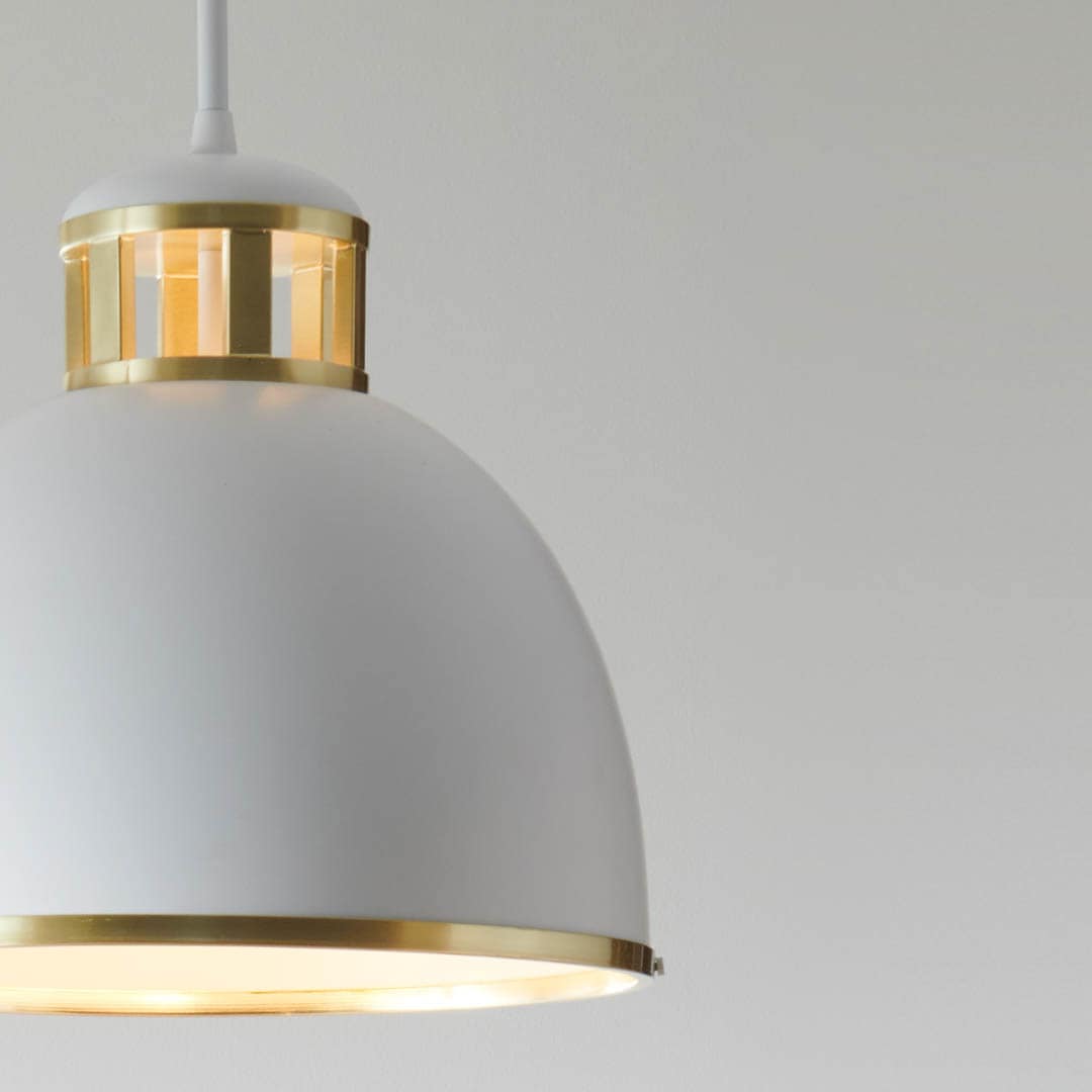 Kichler Sansara 3-Light Champagne Gold Coastal Dome Medium Hanging Pendant Light