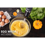 8-Speed 500-Watt Black Stainless Steel Control 6-in-1 Multi-Purpose Immersion Hand Blender Set