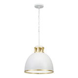 Kichler Sansara 3-Light Champagne Gold Coastal Dome Medium Hanging Pendant Light
