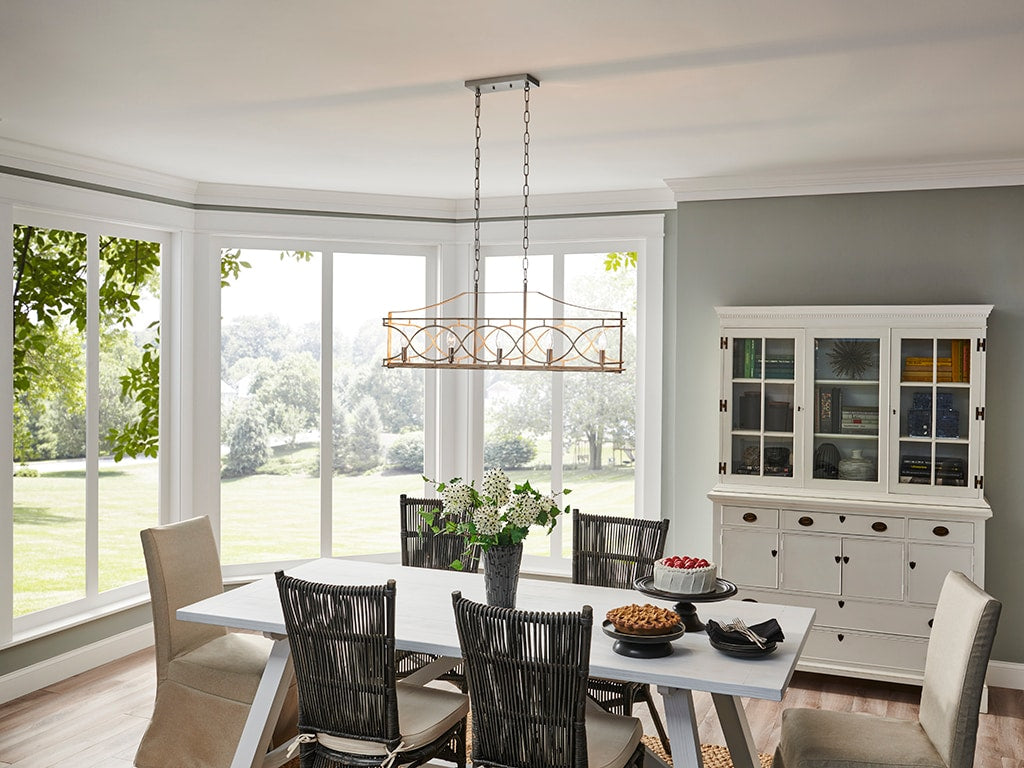 Kichler Adelgade 5-Light Distressed White Coastal Chandelier
