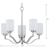 Progress Lighting Avette 5-Light Brushed Nickel Transitional Chandelier