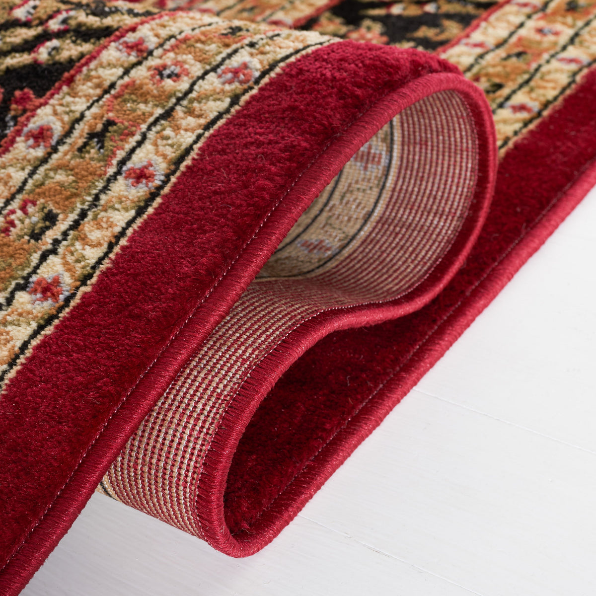 Safavieh Lyndhurst Hamadan 6 x 9 Red/Black Indoor Floral/Botanical Oriental Area Rug