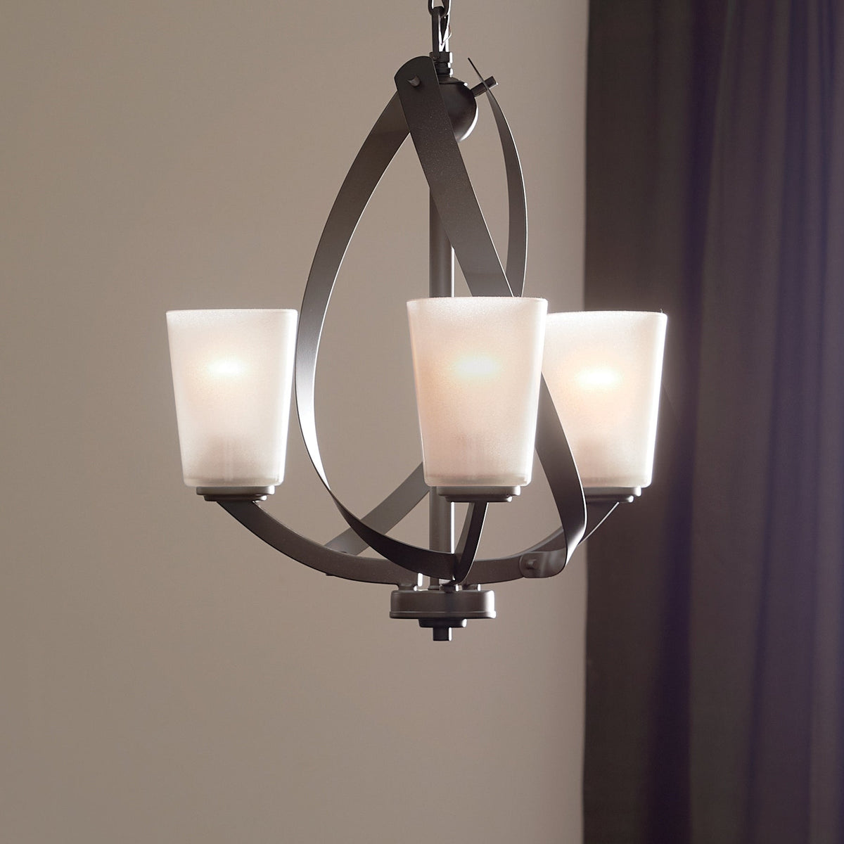 Kichler Layla 3-Light Antique Bronze Modern/Contemporary Chandelier