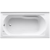 Devonshire 60 in. x 32 in. Acrylic Alcove Bathtub with Integral Apron, Integral Flange and Left-Hand Drain in White - Super Arbor