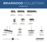 Progress Lighting Briarwood 4-Light Black Farmhouse Chandelier